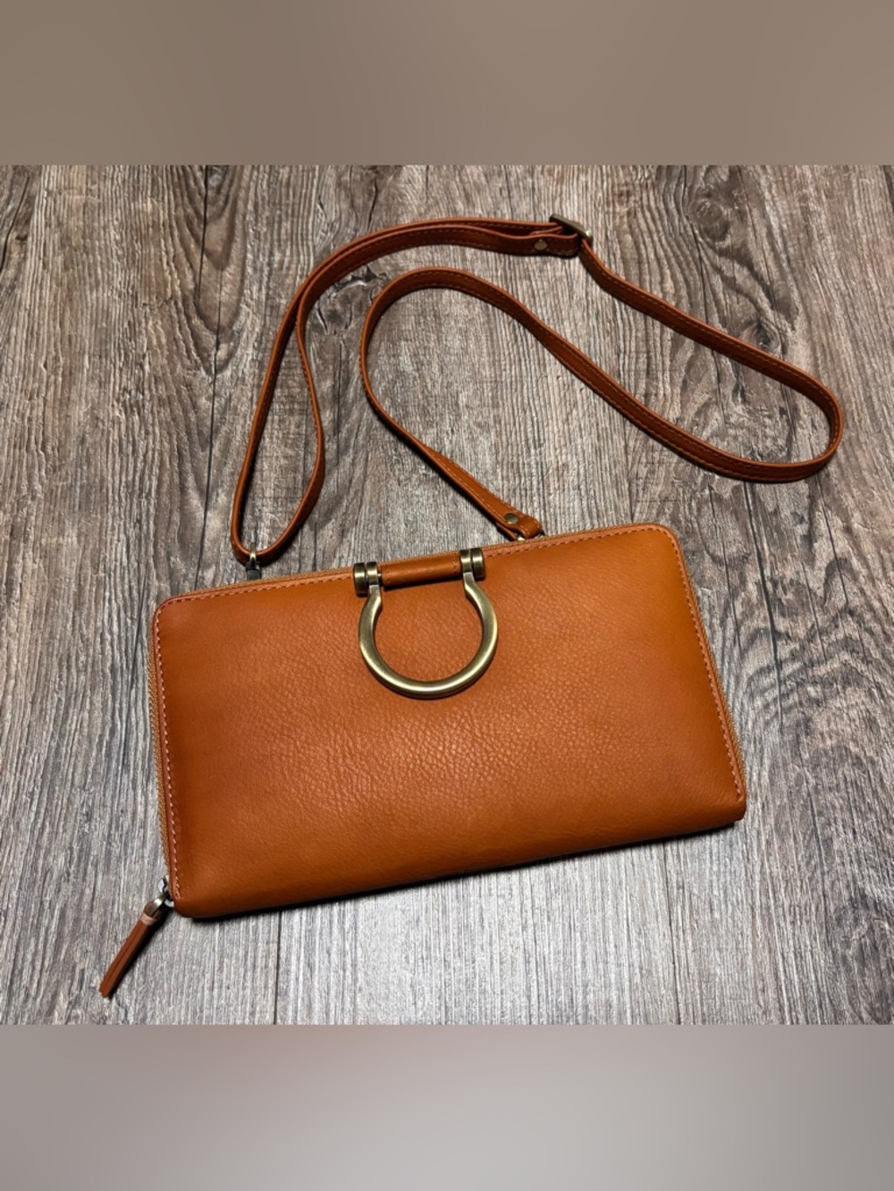 NWT! SAPAHN Winnie Jo XL Wallet/Crossbody Leather Bag Purse